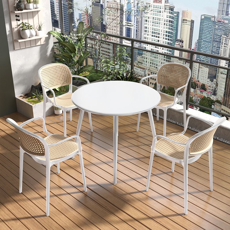 Portable Metal Dining Table and Chair Set Square Design for Home Small Apartment Dormitory or Outdoor balcony Use