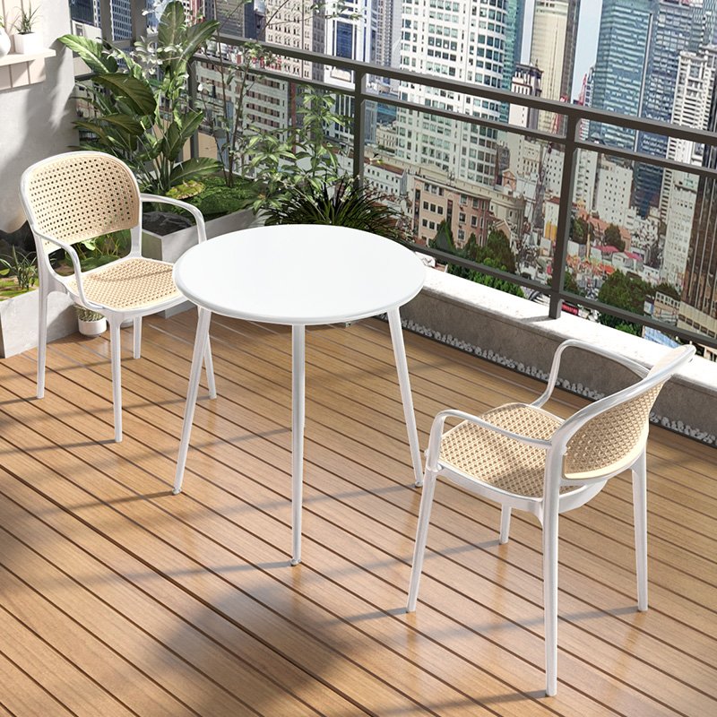 Portable Metal Dining Table and Chair Set Square Design for Home Small Apartment Dormitory or Outdoor balcony Use