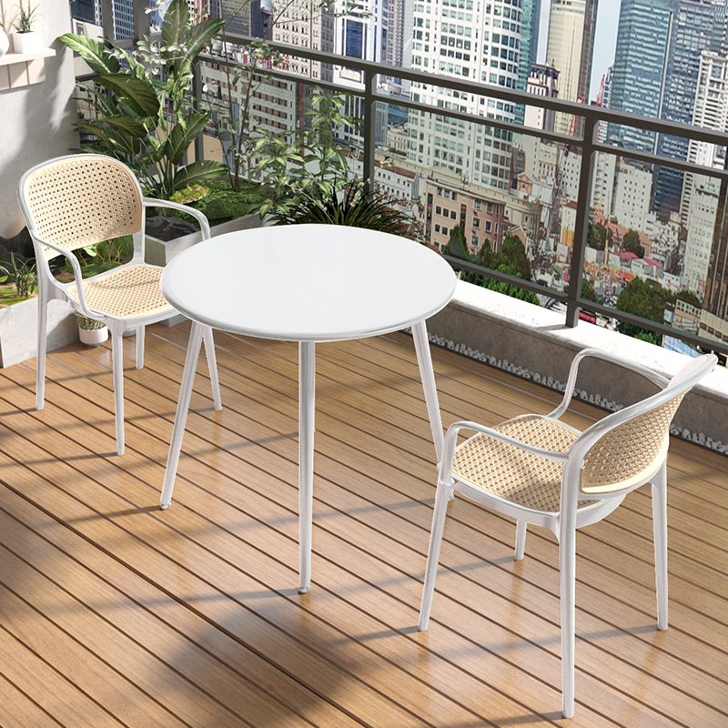 Portable Metal Dining Table and Chair Set Square Design for Home Small Apartment Dormitory or Outdoor balcony Use