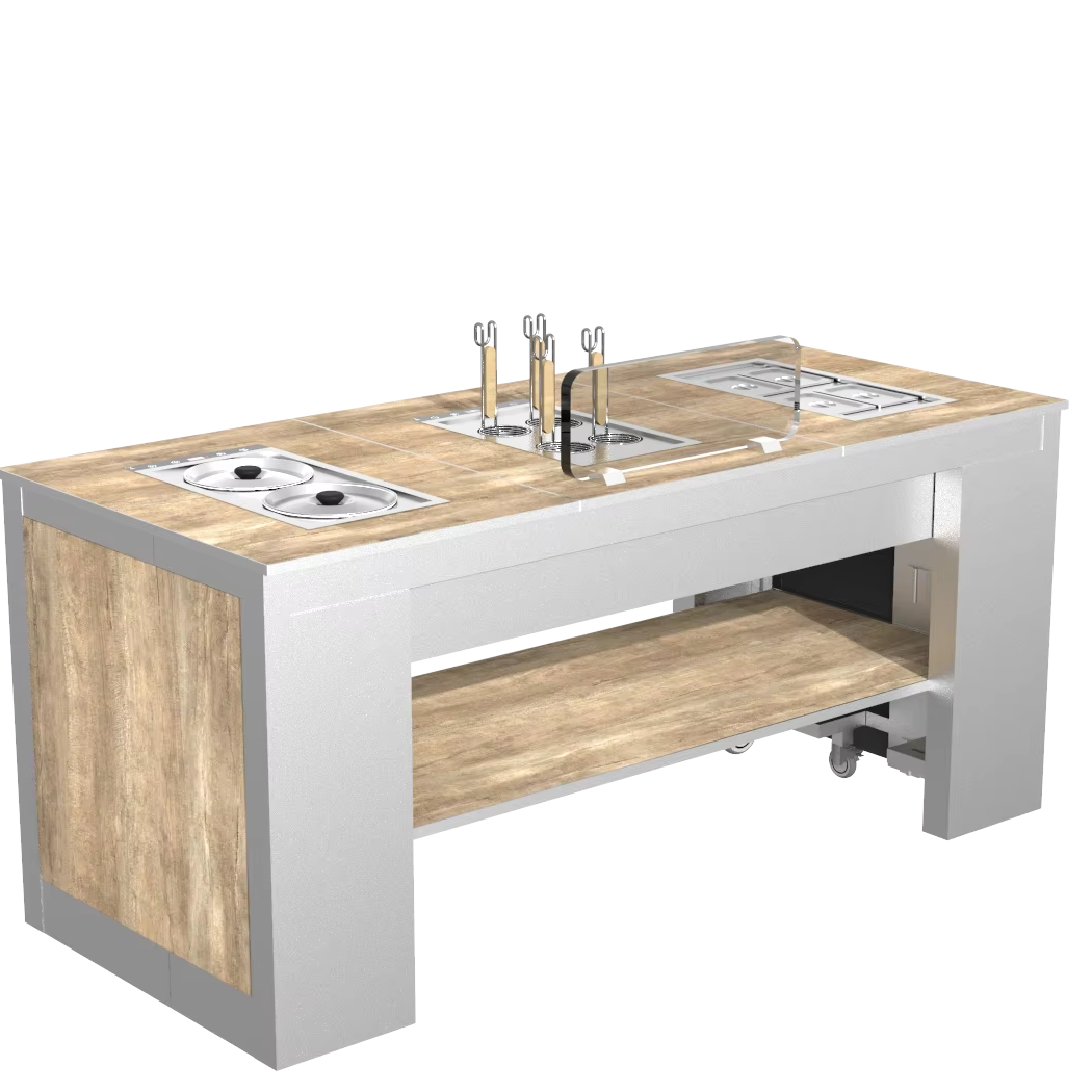 Hotel Restaurant Commercial Catering Buffet Equipment Cook Noodle Light Buffet Table