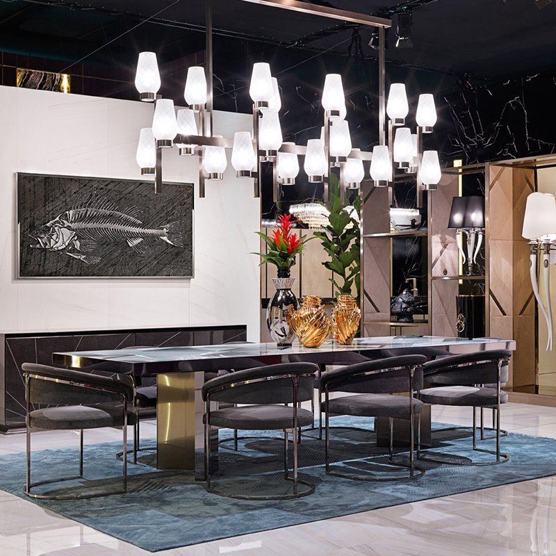 Luxury 10 seater dining table set wooden dining table