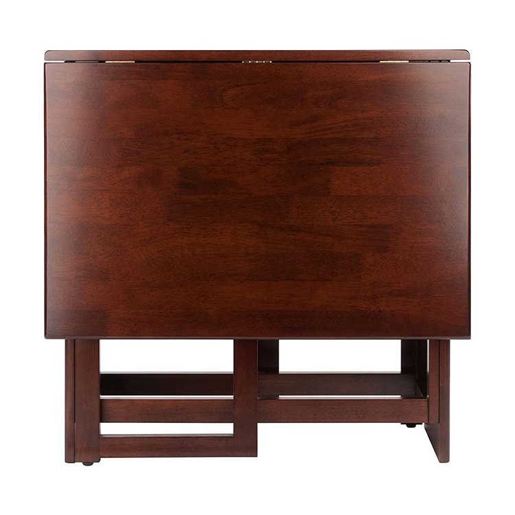 DU'S Wooden folding table sitting room for dinner table brown wooden console table