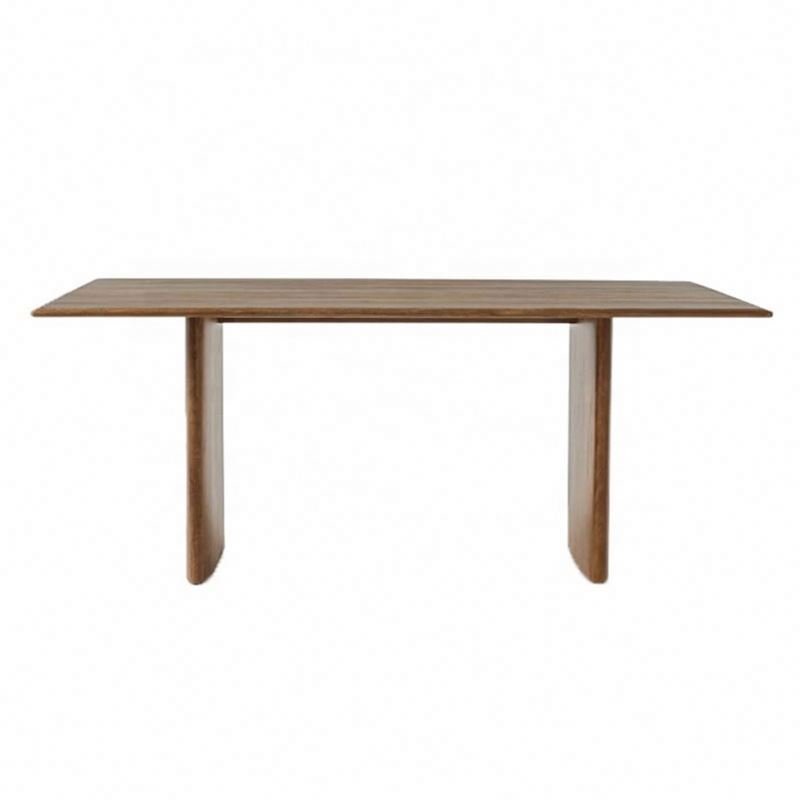 American Style Home Dining Room Furniture Square Dinner Table White And Oak Solid Wood Dining Table