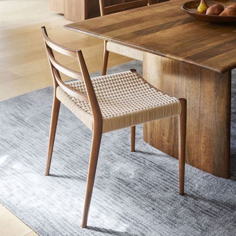 American Style Home Dining Room Furniture Square Dinner Table White And Oak Solid Wood Dining Table