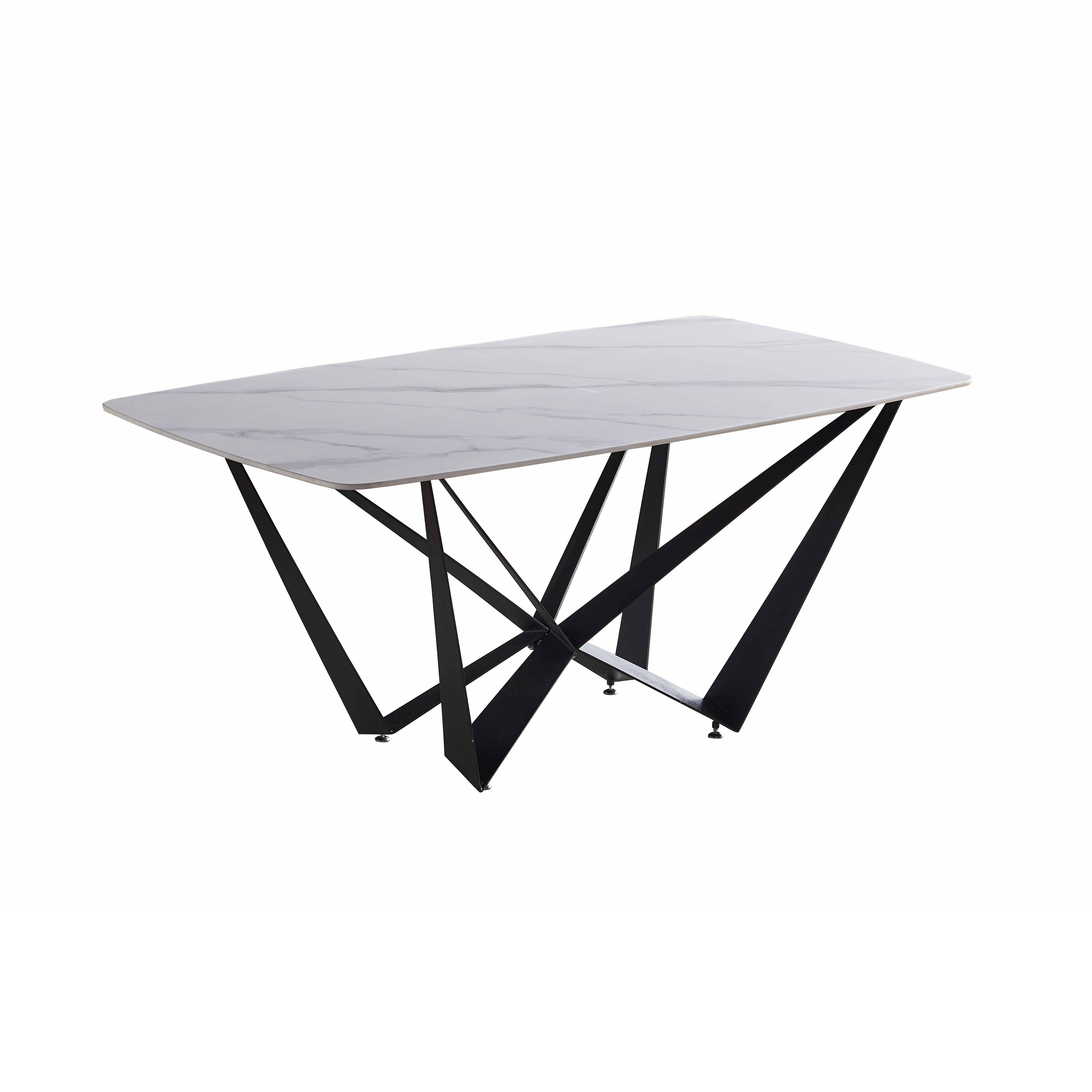Italian minimalist rock board dining table and chair combination Nordic home small apartment table modern minimalist light