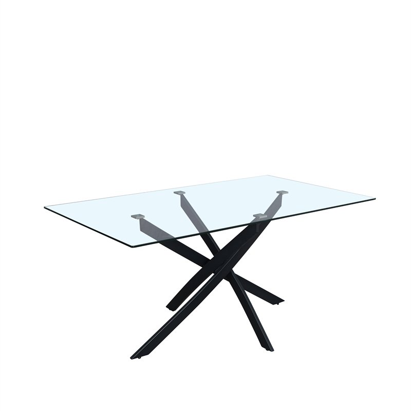 High quality Italian design dining room table hotel dining table modern rectangle luxury modern glass dining table