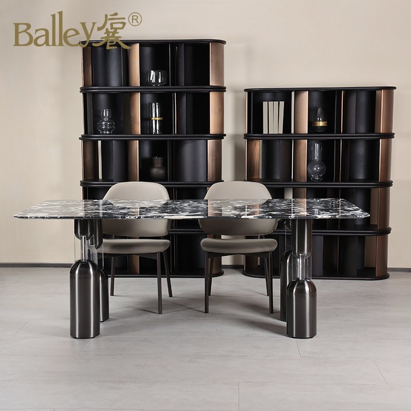 Dining table Dining Chair High Quality luxury Marble Restaurant stone Dining Table and Acrylic Nordic Modern table