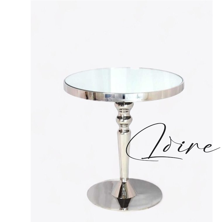 Modern Luxury Stainless Steel round Bar Tables VIP Nightclub and KTV Party Furniture with Cocktail for Dining and Outdoor Use