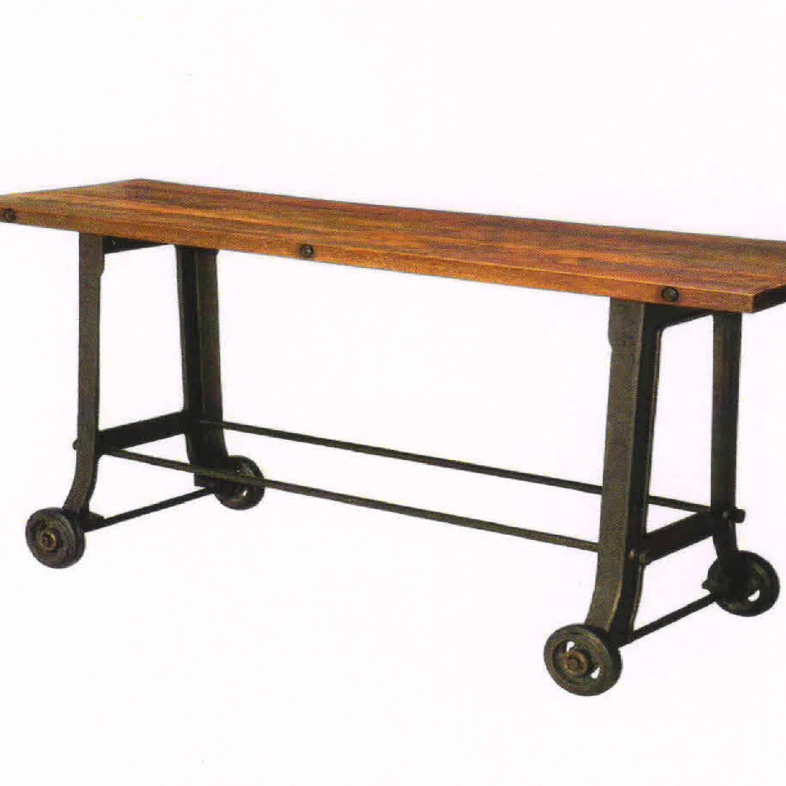 Modern Industrial-Style Restaurant Furniture Eclectic Cafe and Bar Tables Dining Tables Made of Wood Iron Metal