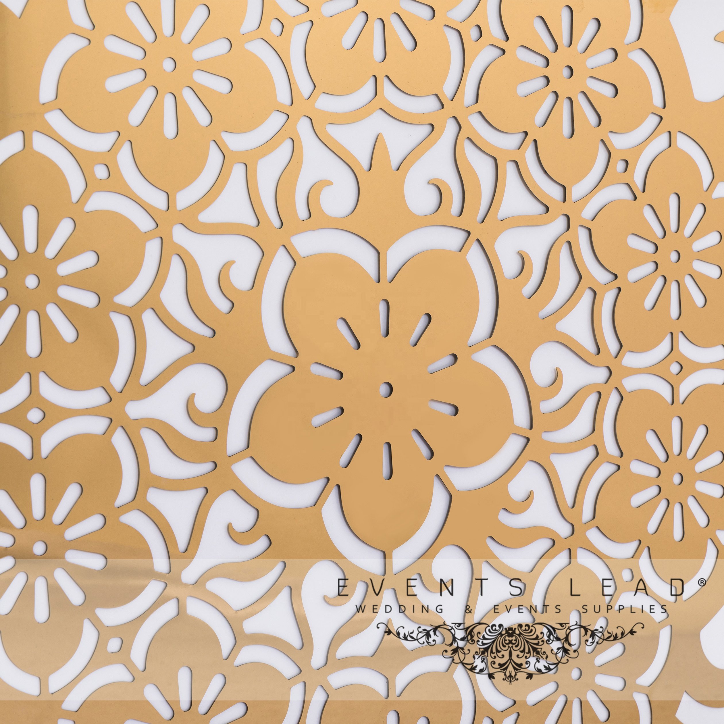 Hot Sale Delicate Pattern golden Stainless Steel HYACINTH Led Wedding Table