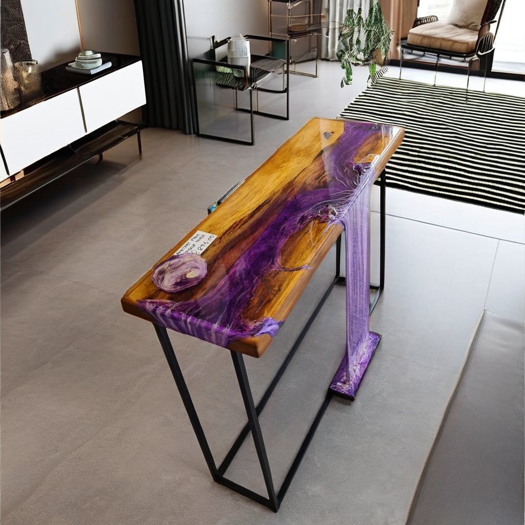 New design dining room furnitures solid River Dining Resin table for living room restaurant villa with beautiful design