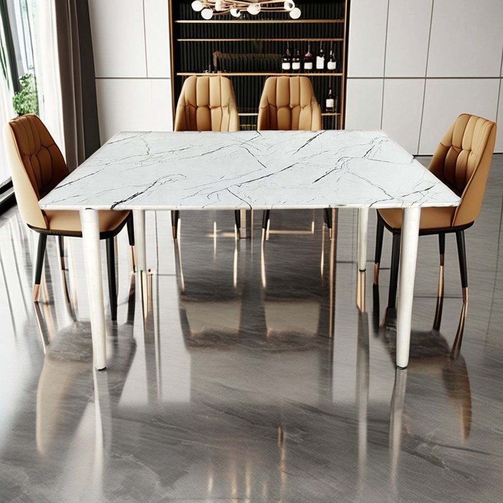 Wholesale Dinner Room Furniture Modern Restaurant Kitchen Rectangle Marble dining table