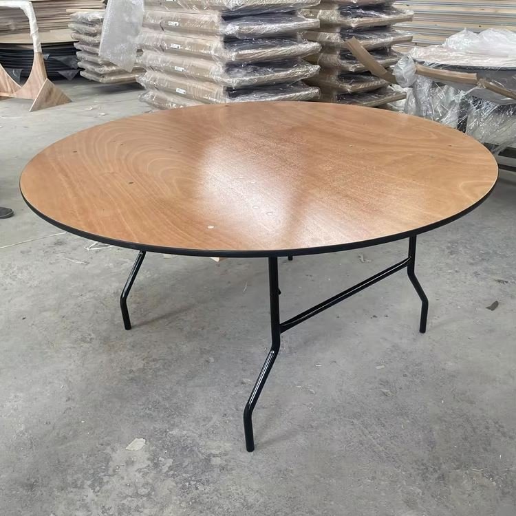 Wholesale Banquet Table Plywood Folding Dining Table