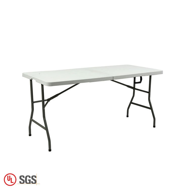 Outdoor plastic foldable rectangular folding table modern 6ft portable folding table for picnic