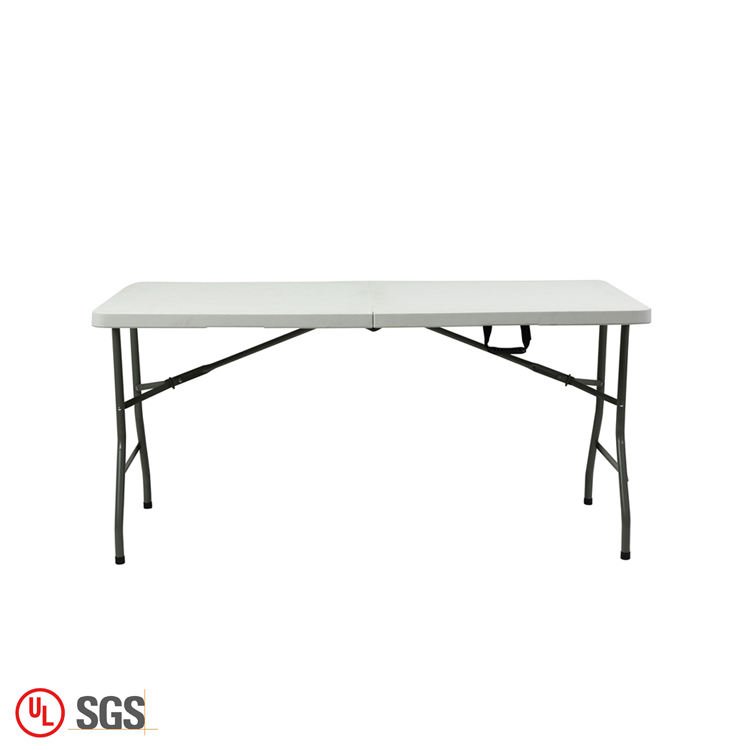Outdoor plastic foldable rectangular folding table modern 6ft portable folding table for picnic