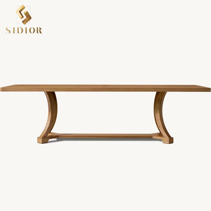 American style customized solid wood oval wooden dining table set 4 chairs 6 8 10 12 seater table and chairs for dining room