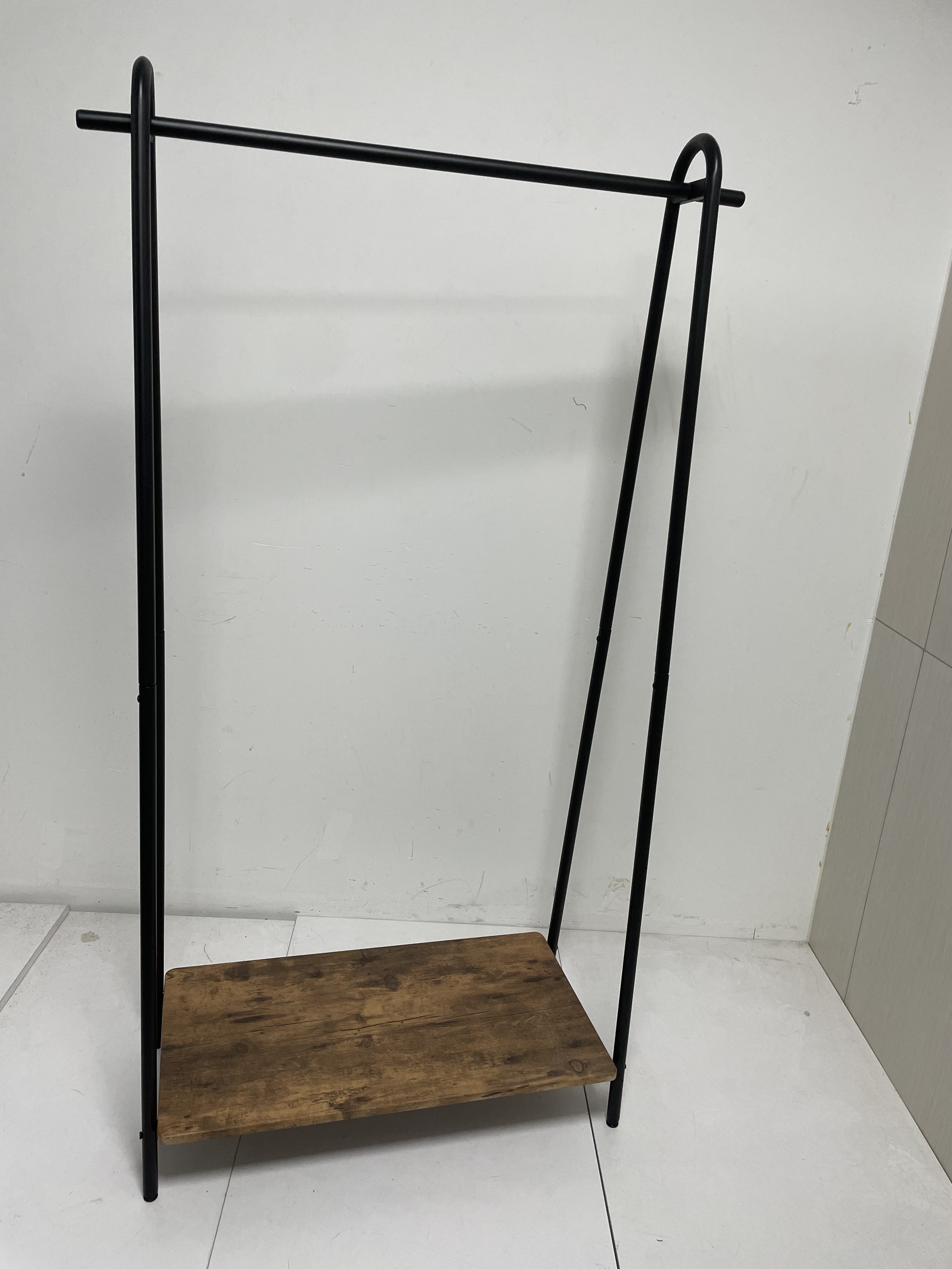 wood natural color cloth rack living room rack