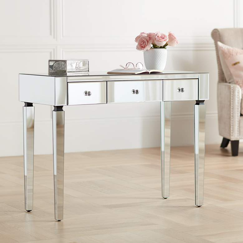 living room furniture High quality modern cheap shining solid wood legs round glass mirror dinning table