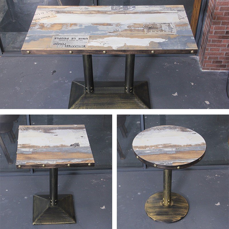 Rectangle marble dining tables cafe table fast food restaurant table