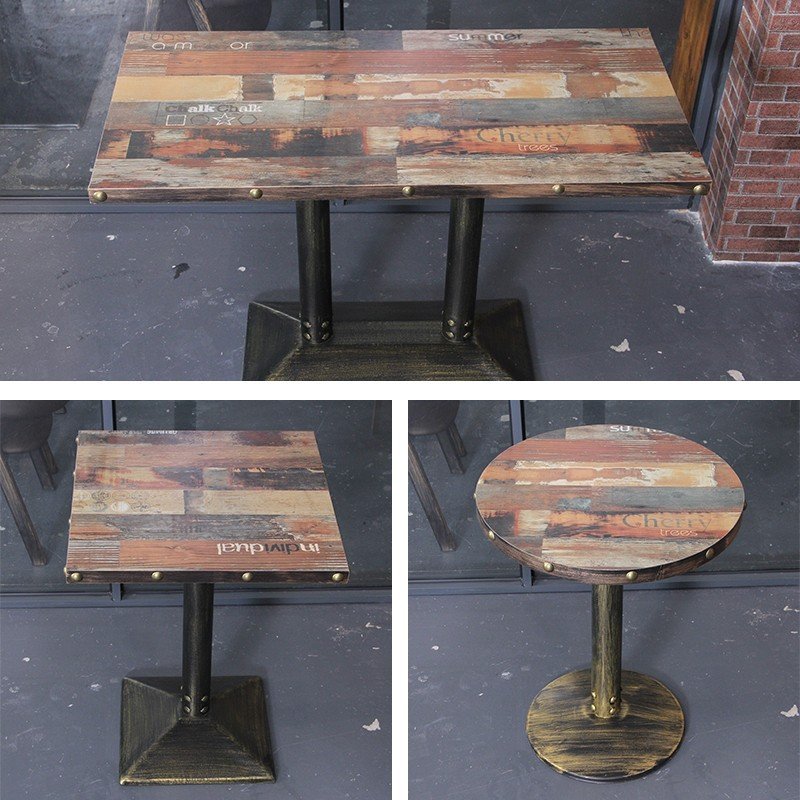 Rectangle marble dining tables cafe table fast food restaurant table