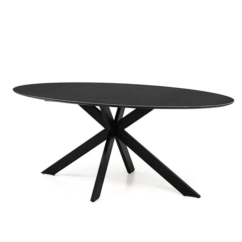 artisan TENZO oval table fenix black mongo wood dining tables