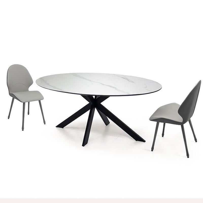 artisan TENZO oval table fenix black mongo wood dining tables
