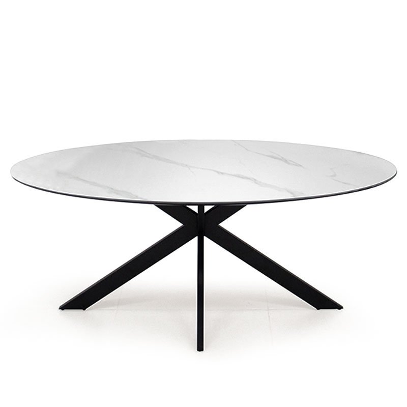 artisan TENZO oval table fenix black mongo wood dining tables