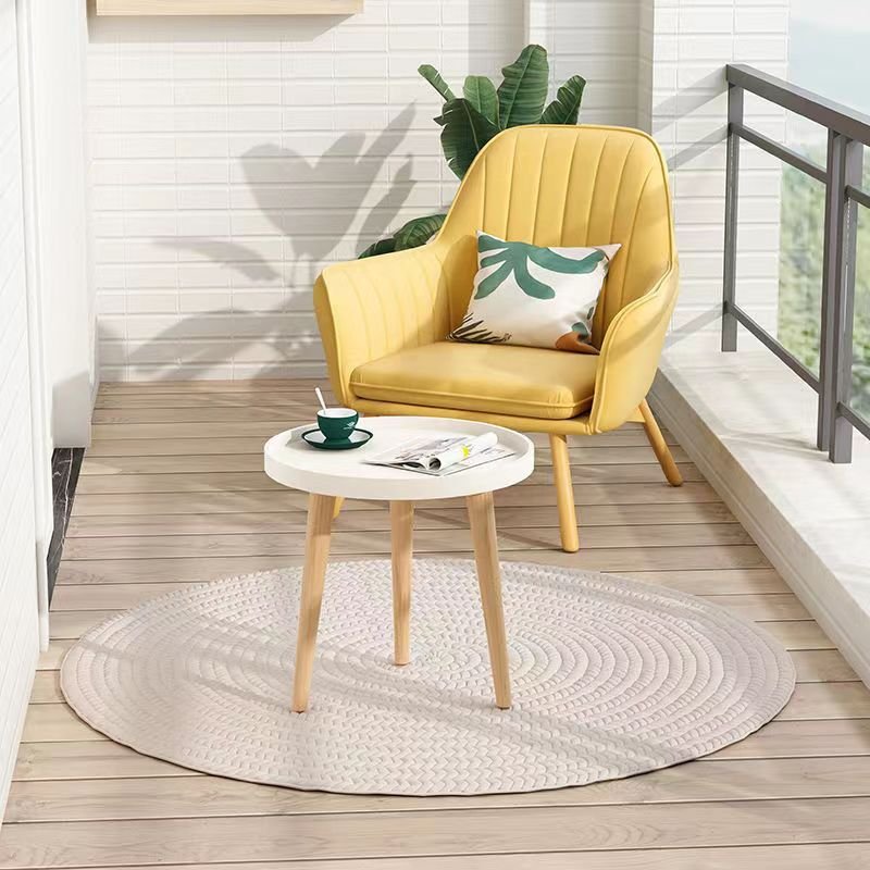 2023 best-selling sofa side few solid wood small round table balcony sofa restaurant household simple small end table