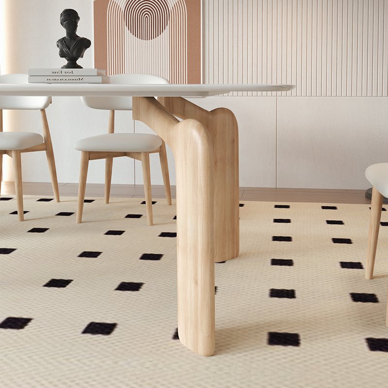 Modern Design Furniture Dining Table Marble Top Dining Room Furniture Luxury Dining Table With Solid Wood Legs recycled pine