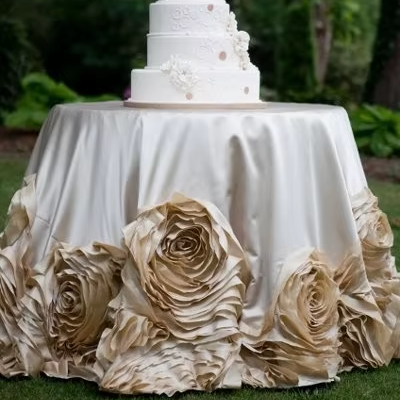 Best price North European and American style Hotel Wedding Banquet Decoration Circular Solid Color Patterned Table Cover