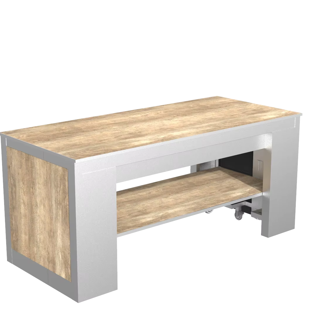 Wooden Buffet Counter Hot Self Service Table New Design Equipment Buffet Counter Table