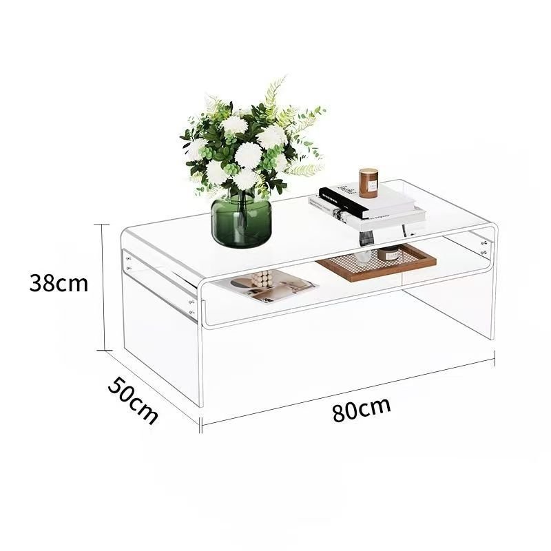 Transparent Acrylic Coffee Table Household Table Balcony Sofa Side Table