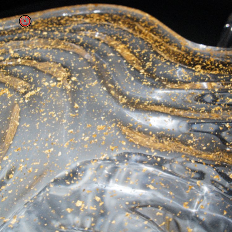 TT Factory wholesale premium embedded 24k gold powder luxury high-end OEM customized executive acrylic office table