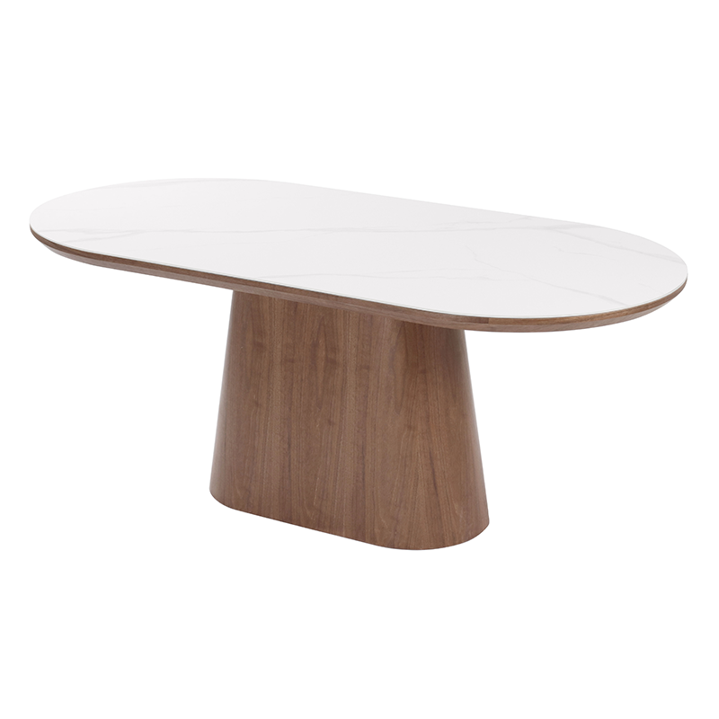 Modern Simple Design Ceramic Dining Set Table Two Folding Chairs Metal Adjustable for Home Kitchen Living Room Hotel Bar Use