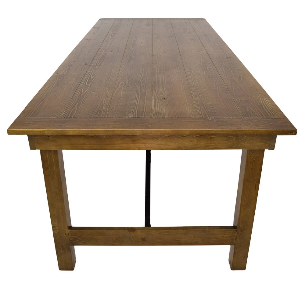 Antique Solid Wood Farm Antique Harvest Dining Folding Table For Wedding Party Pine Wood Country Farmhouse Table