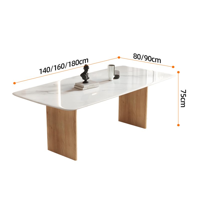 Luxury Modern Minimalist Design Dining Table Marble Top Dining Room Furniture Dining Table Set With Solid Wood Bsae Concrete
