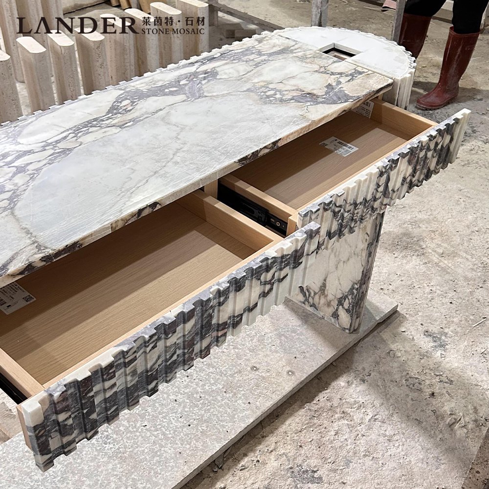 Lander Store Tables Entrance Marble Room Minimalist Storage Decor Modern Console Table