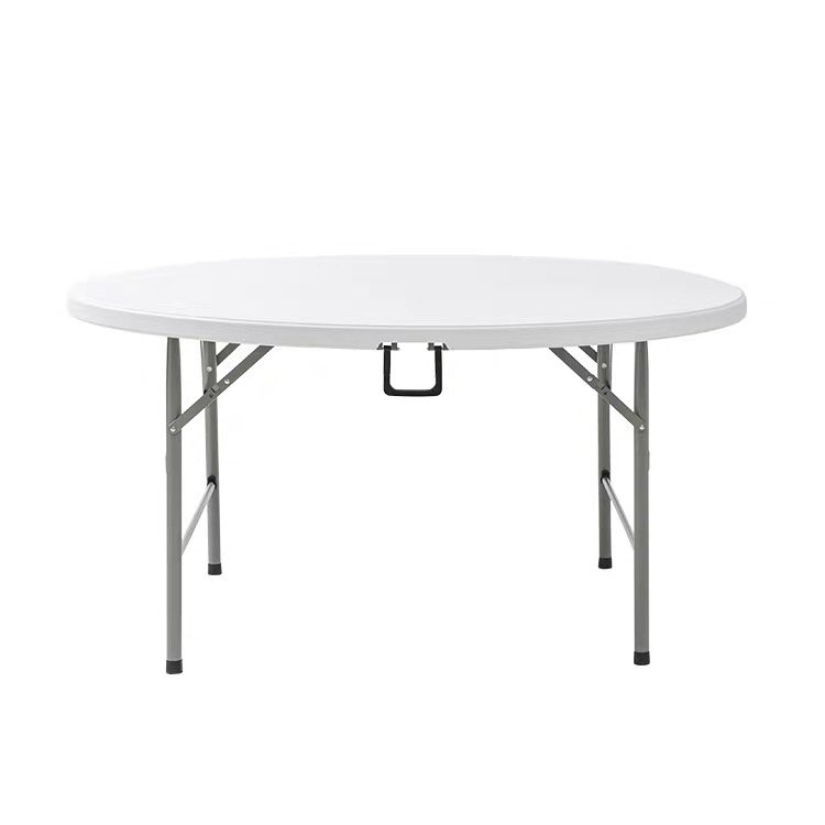 China Wholesale Hotel Furniture Cheap Plastic round Folding Dining Table and Chairs for Events