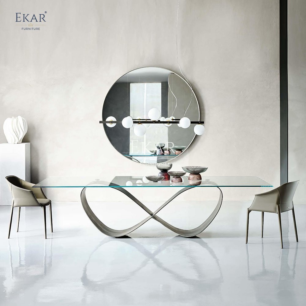 Modern style elephant white matte marble dining table-dining room furniture-long dining table-dining table and chair set