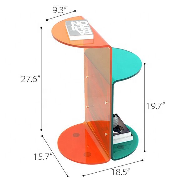 custom Colors fashion Living Room table Acrylic Side Table