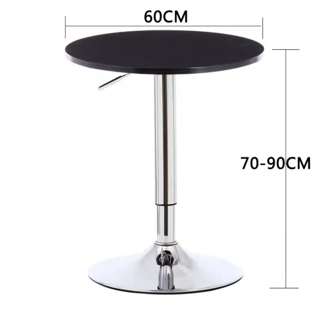 Minimalist Stylish New Design Height Adjustable Metal Outdoor Round Bar Table