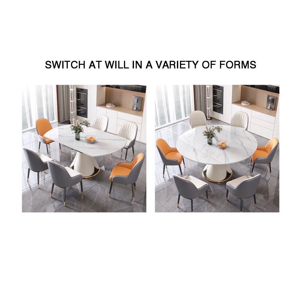 Modern Custom pattern Home Furniture Multifunctional Circular Adjustable rotatable marble Coffee Dining Table