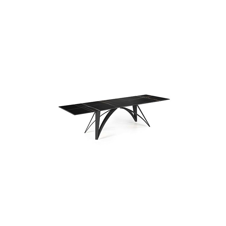 8 seats glass ceramic top restaurant dining room extendable tables and chairs