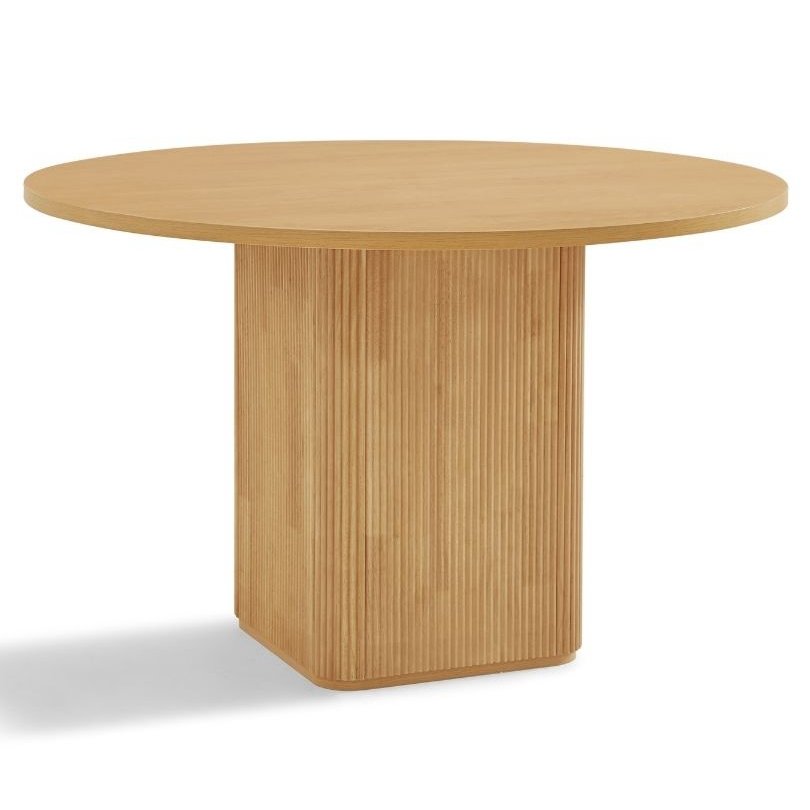 Modern Luxury Oak Melamine Round Dining Room Table Kitchen Furniture Wooden Round Restaurant Dining Table