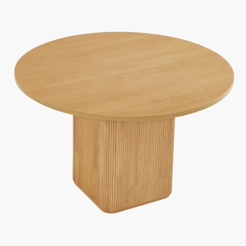 Modern Luxury Oak Melamine Round Dining Room Table Kitchen Furniture Wooden Round Restaurant Dining Table