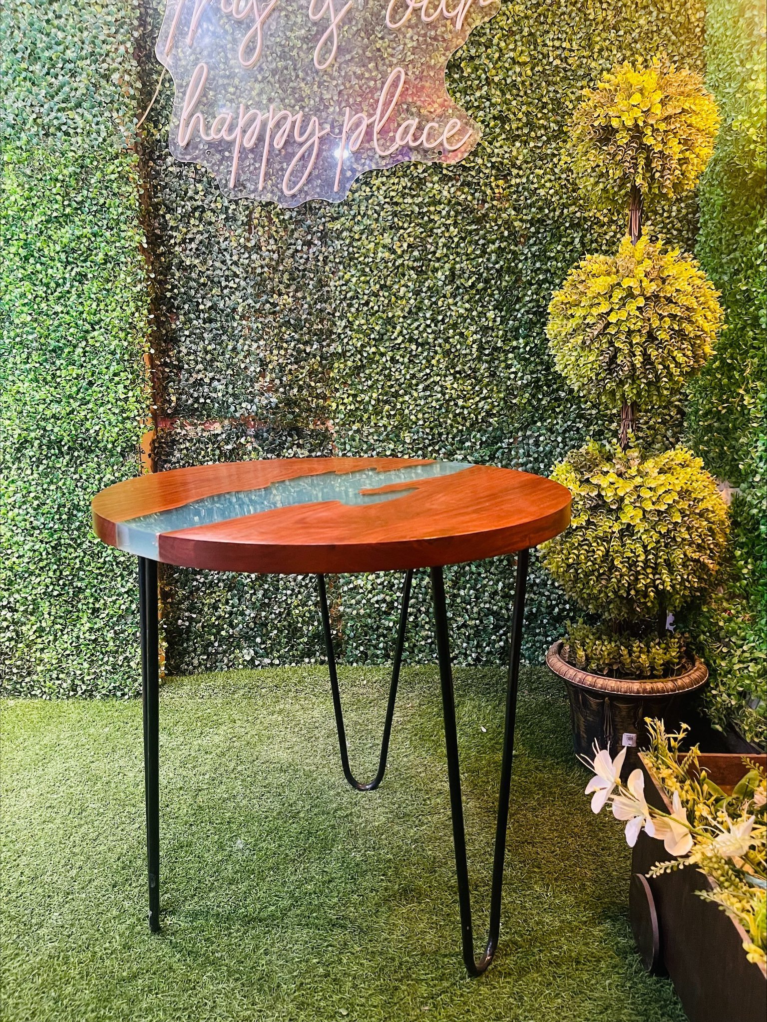 Coffee wood and Epoxy resin Round River design Coffee Side Table Living Room Furniture Hot Sell