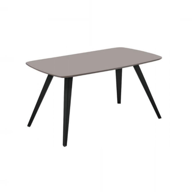 Home Furniture Modern Black Painting Glass Dining Table