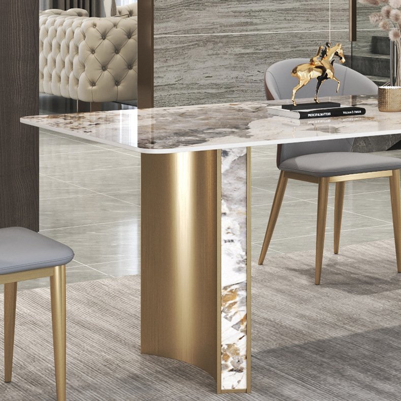 Modern Luxury Marble Dining Restaurant Kitchen Hotel Use Elegant Rectangular Decorative Furniture Coffee Table
