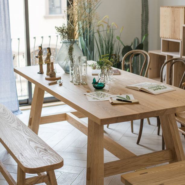 Popular customize size office Rustic Kitchen furniture Wood Restaurant Dining Table