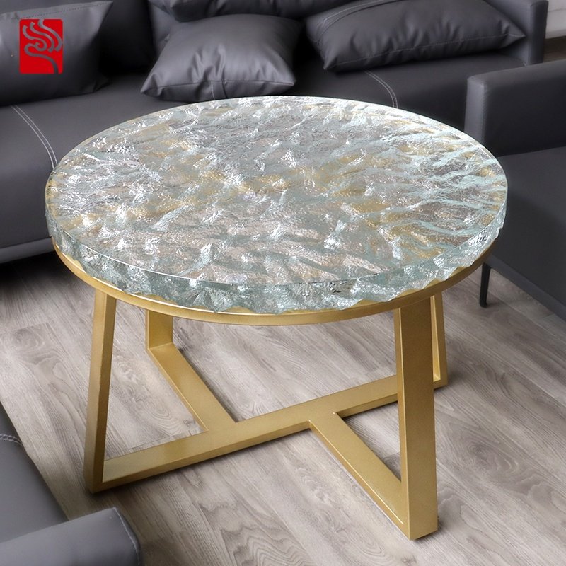 Customization Luxury Modern Crystal Glass Table Glass Coffee Table For Home And Hotel Decor